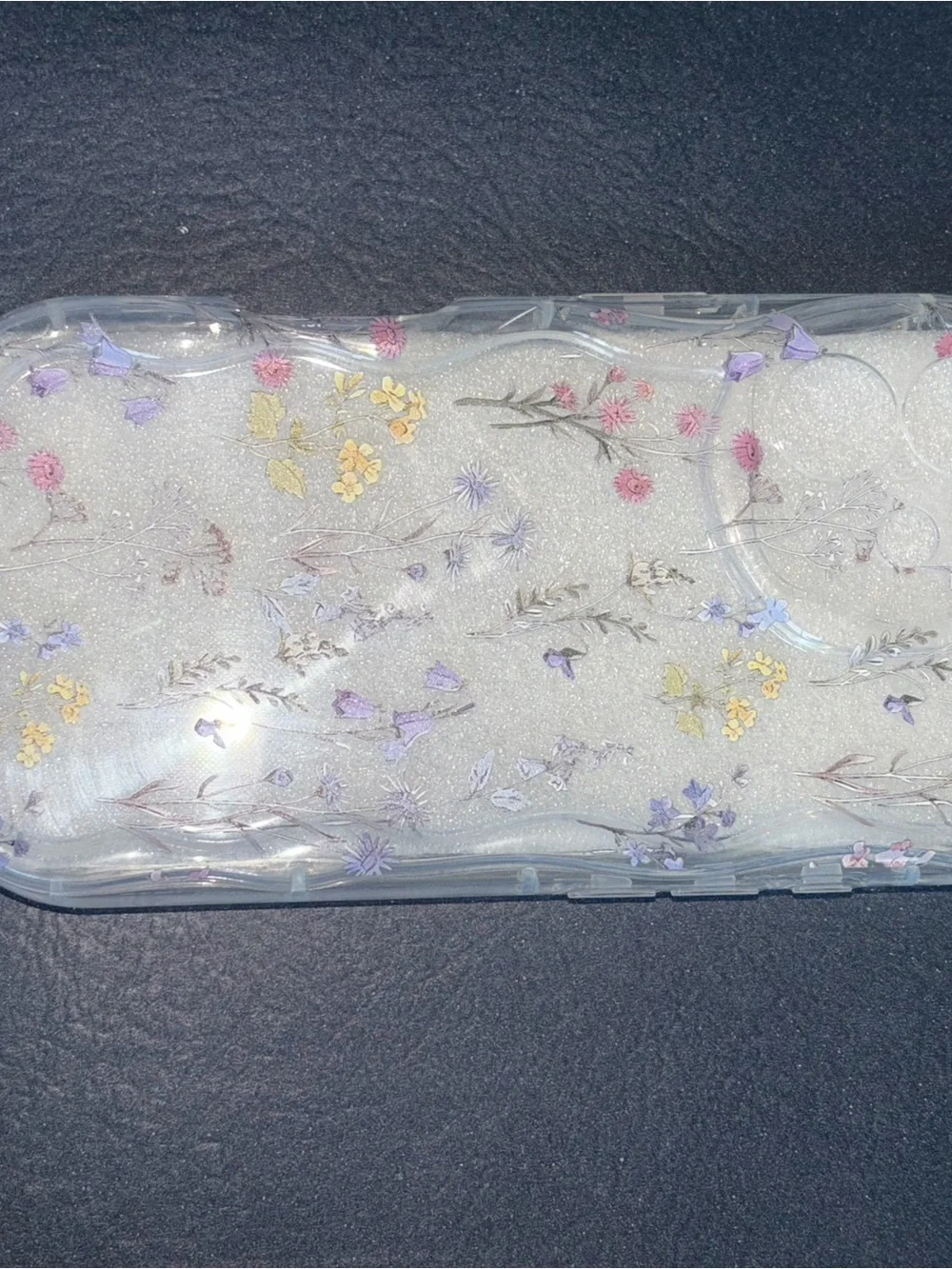 Clear iPhone 16 Floral Phone Case with Pastel Flowers